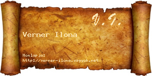 Verner Ilona névjegykártya