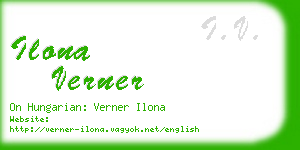 ilona verner business card